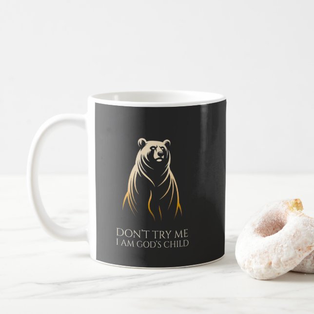 Mug Je suis l'enfant de Dieu Ours Graphique (Avec donut)