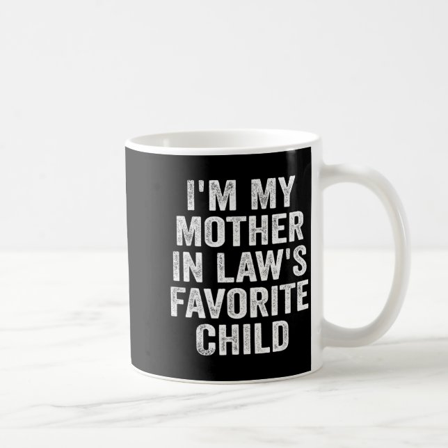 Mug Je suis l'enfant préféré de ma belle-mère, famille (Droite)