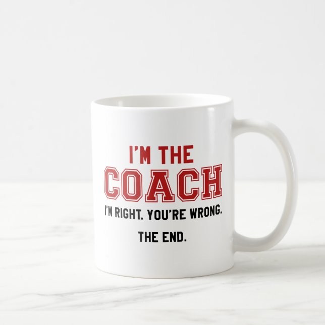 Mug Je suis l'entraîneur (Droite)