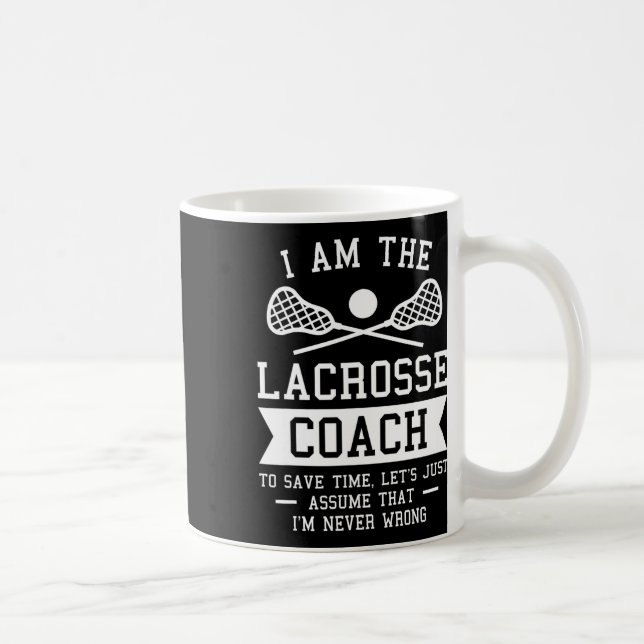 Mug Je suis l'entraîneur de crosse pour gagner du temp (Droite)