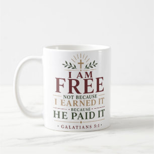 Mug Je suis libre non parce que je l'ai mérité Citatio