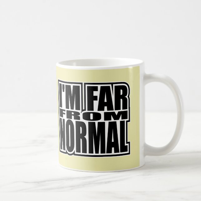 Mug Je suis loin de normale - sautez l'icône de mode (Droite)