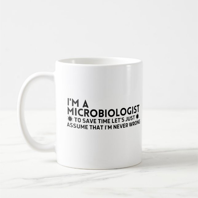 Mug Je suis Microbiologiste pour gagner du temps Suppo (Gauche)