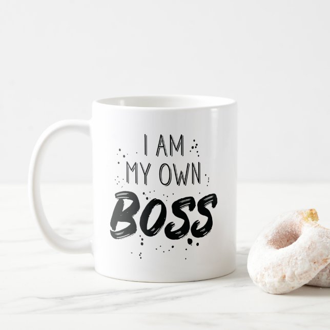 Mug Je suis mon propre entrepreneur d'entrepreneur de (Avec donut)