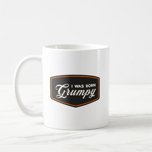 Mug Je suis né grincheux (Gauche)
