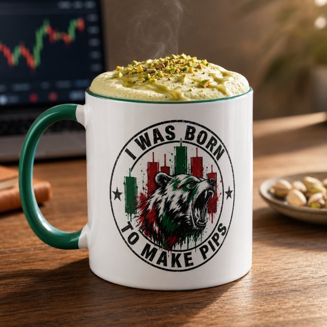 Mug Je suis né pour faire des Pips Conception de Trade (Créateur téléchargé)