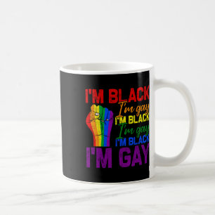 Mug Je suis Noir Je suis Gay Poing de Force Fierté Lgb