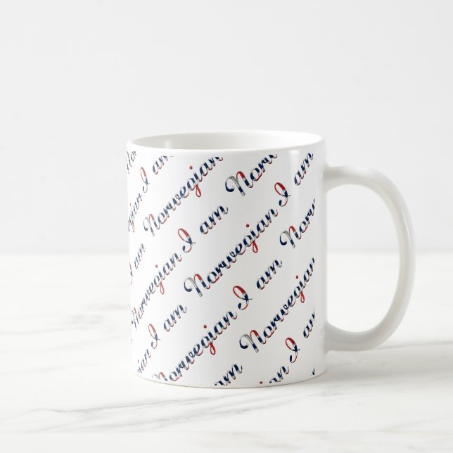Mug Je suis Norvégien Motif de Typographie (Droite)
