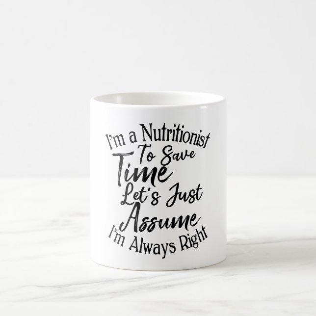 Mug Je suis nutritionniste pour gagner du temps Suppos (Centre)