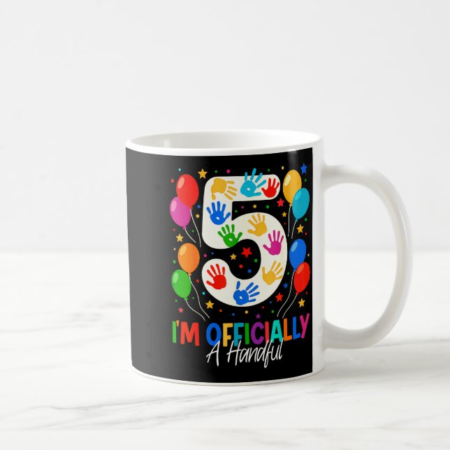 Mug Je suis officiellement un peu ingérable cinq 5 ans (Droite)
