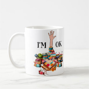 Mug JE Suis Ok Couture Patchwork Pour Femmes Tricotage