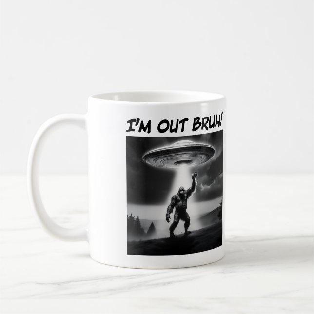 Mug Je suis Out Bruh ! Bigfoot UFO (Gauche)