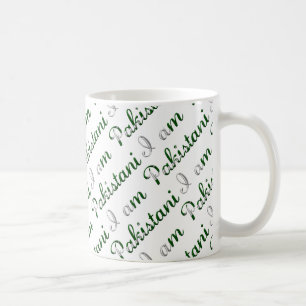 Mug Je suis Pakistani Country Pride Motif de typograph