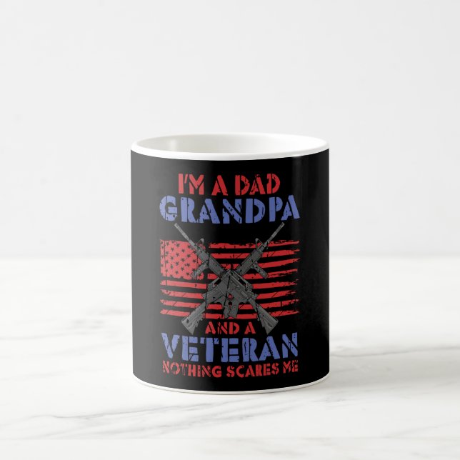 Mug Je suis papa grand-père et vétéran - Vétéran héros (Centre)