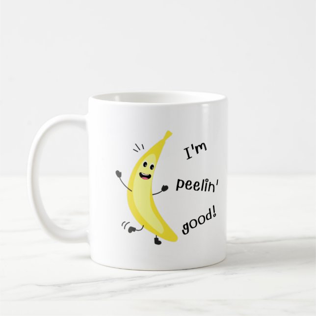 Mug Je suis Peelin' Good ! - Amusant jeu de fruits (Gauche)
