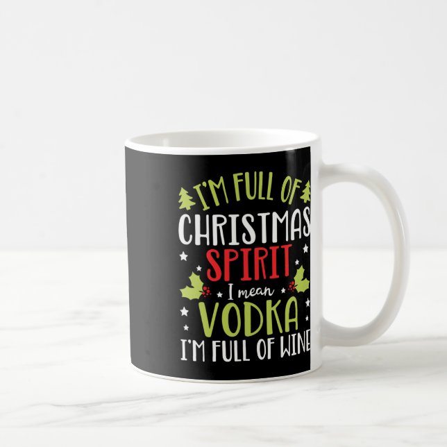 Mug Je suis plein de Vodka Noël Drôle Cadeaux Vodka po (Droite)