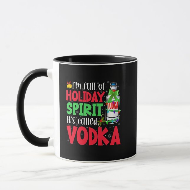 Mug Je suis plein d'esprit de Noël, ça s'appelle Vodka (Gauche)