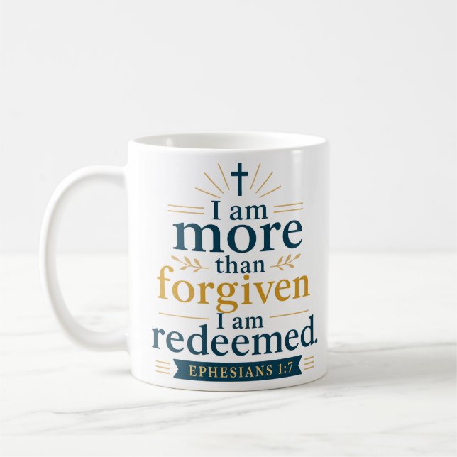 Mug Je suis plus que pardonné, je suis racheté Citatio (Gauche)