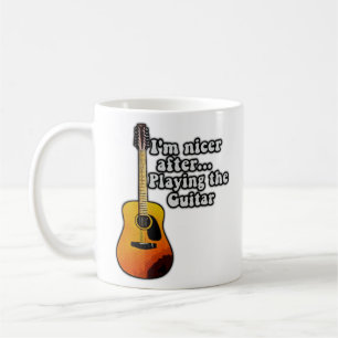 Mug Je suis plus sympa après avoir joué de la guitare.