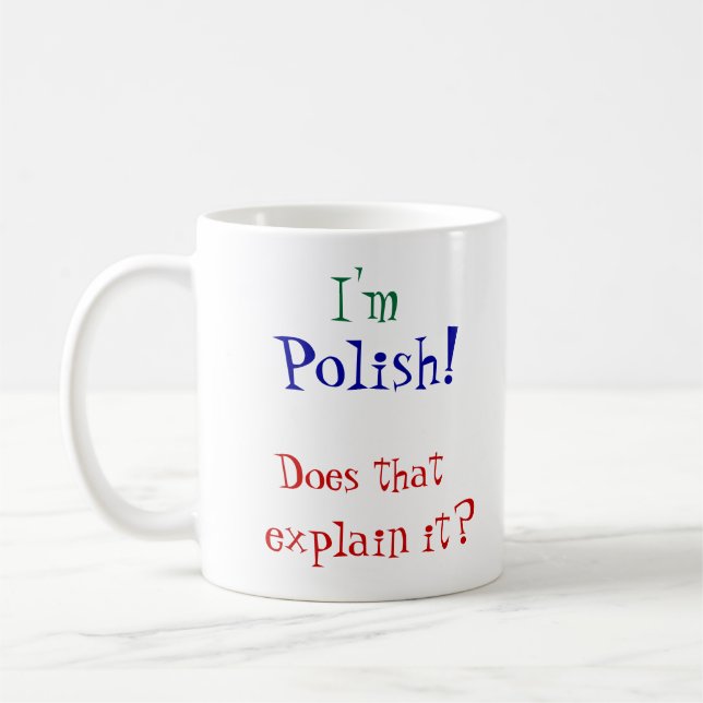 Mug Je suis, polonais ! (Gauche)
