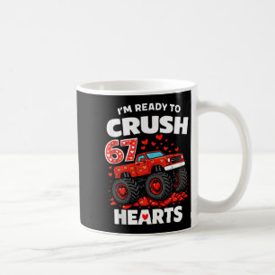 Mug Je suis prêt à écraser 67 cœurs camion Saint Valen