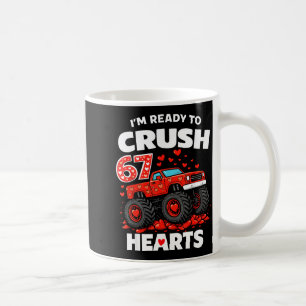 Mug Je suis prêt à écraser 67 cœurs camion Saint Valen