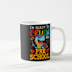 Mug Je suis prêt à écraser la maternelle T Rex premier