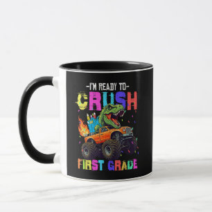 Mug Je suis prêt à écraser le camion de dinosaures de 