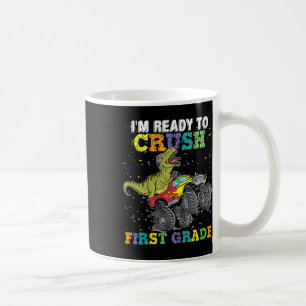Mug Je suis prêt à écraser les dinosaures de camion mo