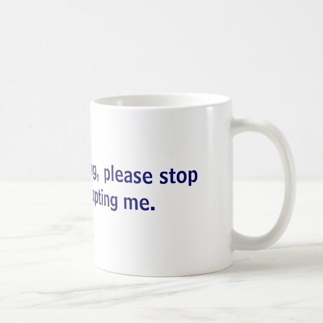 Mug Je suis prise de parole en public, arrête svp (Droite)