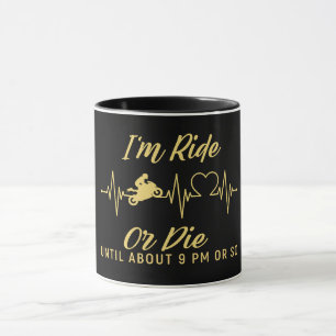 Mug Je suis Ride ou Die Funny Motorcycle