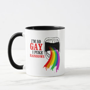 Mug Je suis si gai, je vomis des arcs-en-ciel