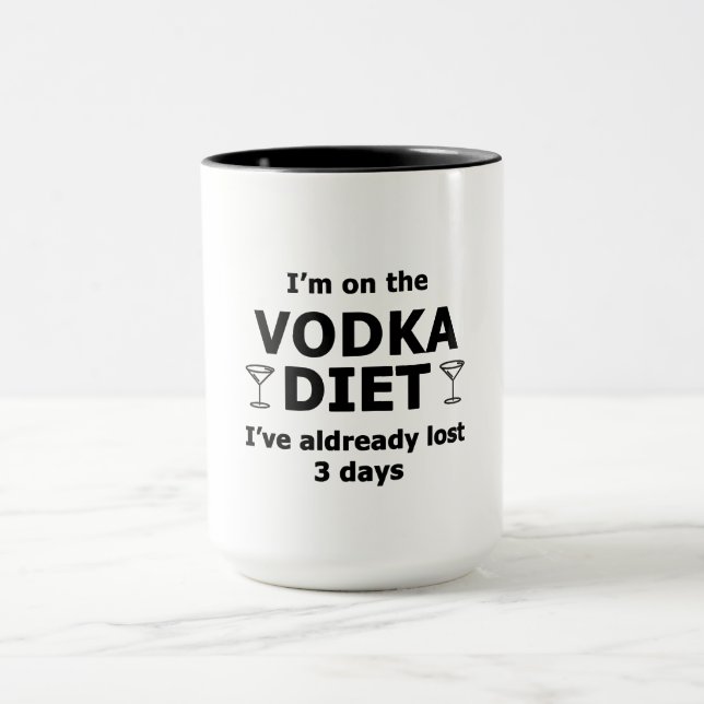 Mug Je suis sur la vodka Diet (Centre)