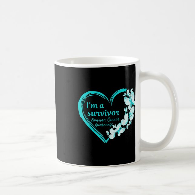 Mug Je Suis Survivant Papillon Ovarien Sensibilisation (Droite)