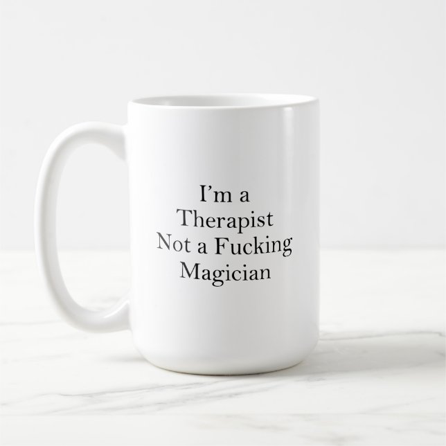 Mug Je suis Thérapeute Pas un Magicien, Thérapeute Drô (Gauche)