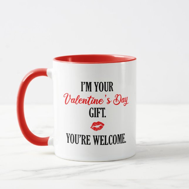Mug Je suis ton cadeau de la Saint Valentin Funny Vale (Gauche)