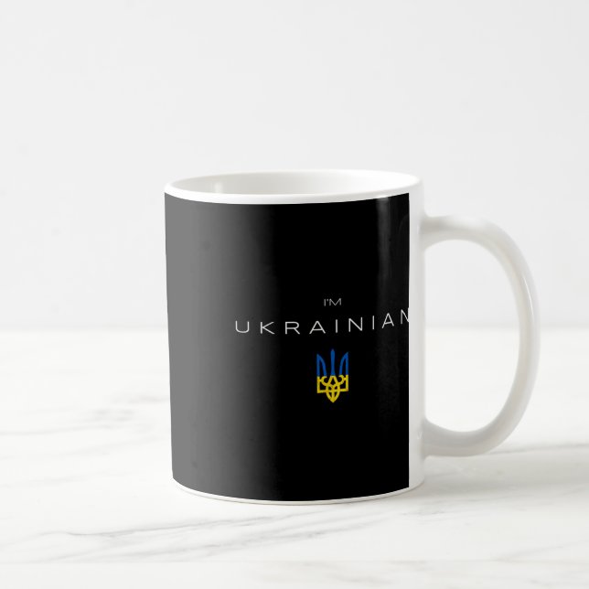 Mug Je suis ukrainien - Je suis du drapeau tridenté d' (Droite)