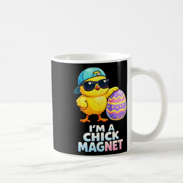 Mug Je suis un aimant à poulettes, blague de Pâques dr (Droite)