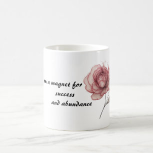 Mug Je suis un aimant pour la réussite abondance, Affi