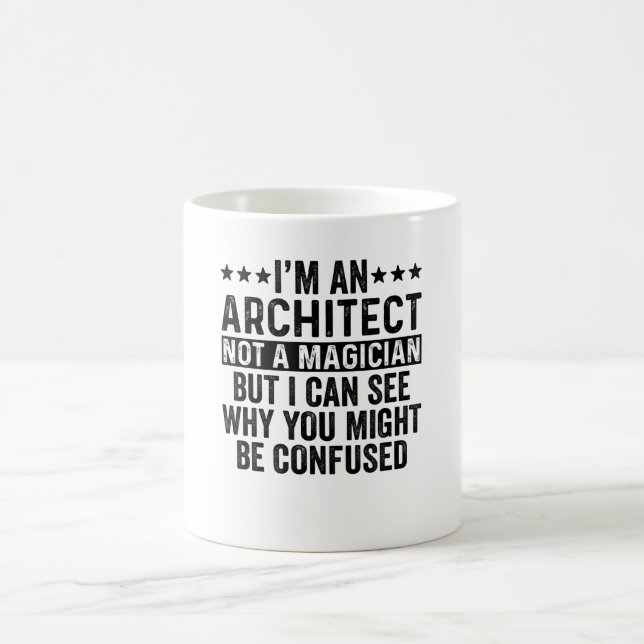 Mug Je suis un architecte pas un magicien drôle (Centre)