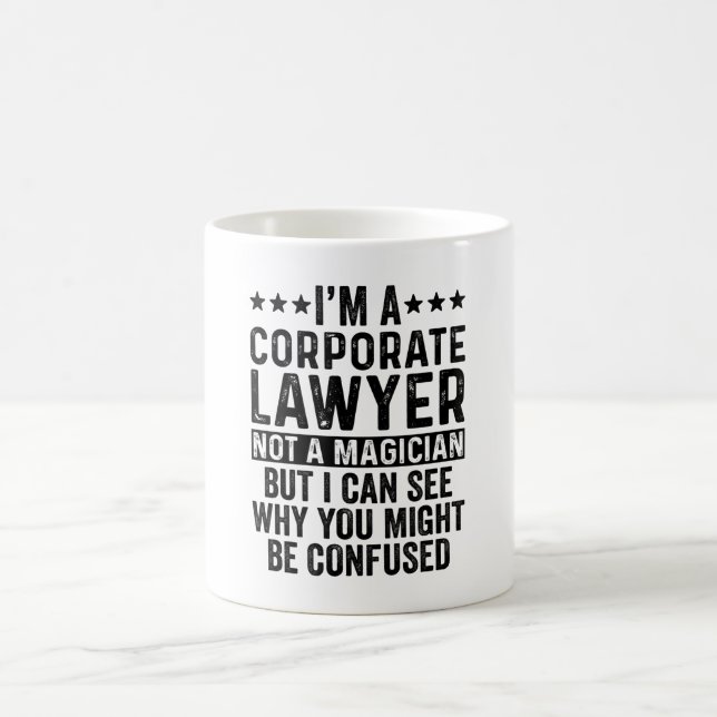 Mug Je suis un avocat d'entreprise pas un magicien drô (Centre)