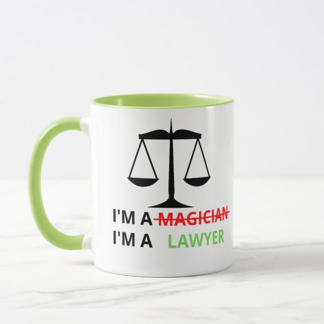 Mug Je suis un avocat et non un magicien Citation drôl (Gauche)