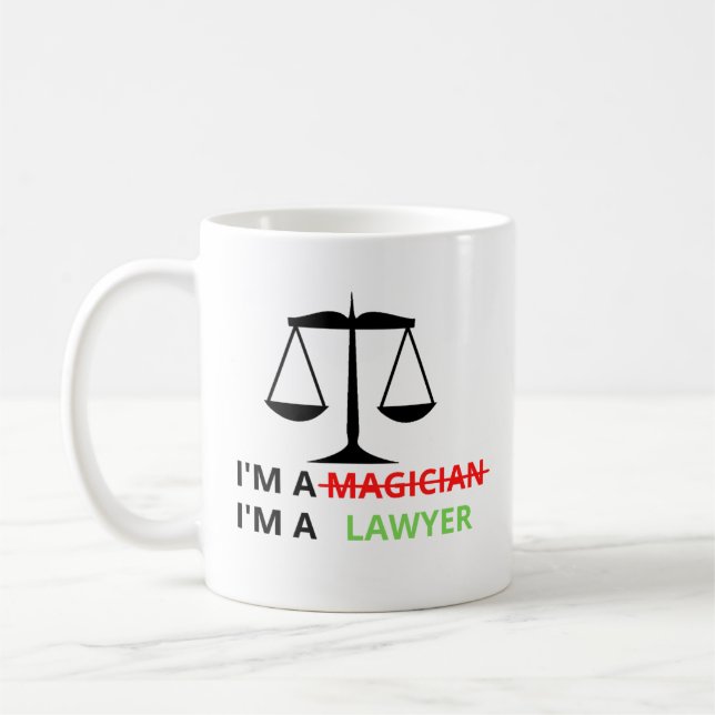 Mug Je suis un avocat et non un magicien Citation drôl (Gauche)