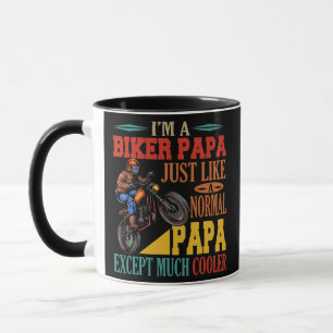 Mug Je suis Un Biker Papa Funny Beaucoup de Glacière M