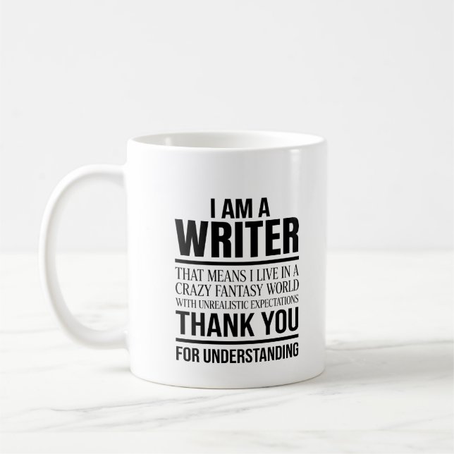 Mug Je suis un cadeau d'auteur drôle d'écrivain (Gauche)