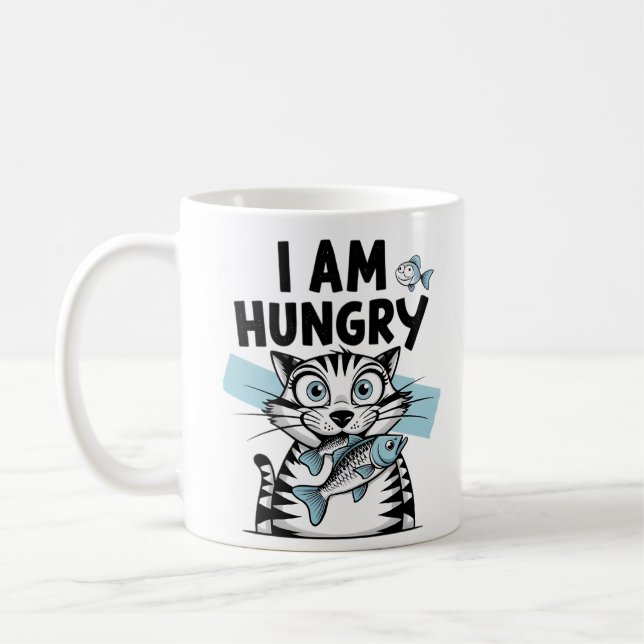 Mug Je suis un chat affamé (Gauche)