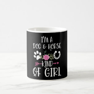 Mug Je suis un chien et un cheval genre de fille Anima