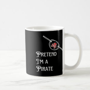 Mug Je suis un costume d'Halloween Pirate Lazy facile