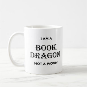 Mug Je suis un dragon de livre pas un ver