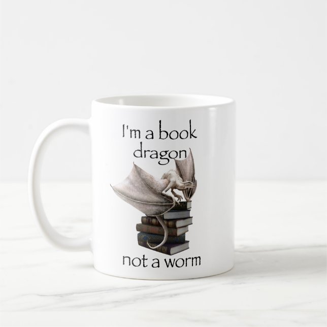 Mug Je suis un Dragon de Livre pas un ver (Gauche)